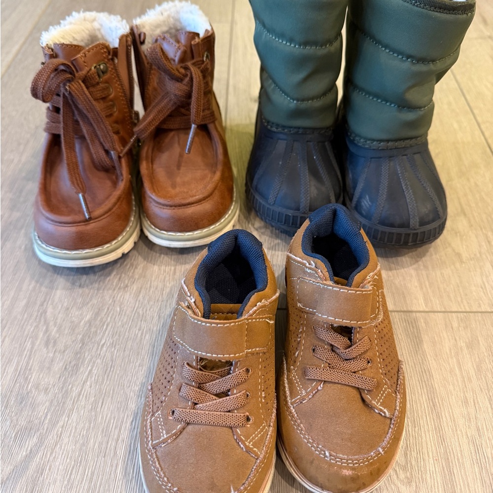 3 Pairs Size 7 Toddler Boy Shoes